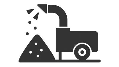 Icon f&uuml;r Holzh&auml;ckseln und Forstarbeiten