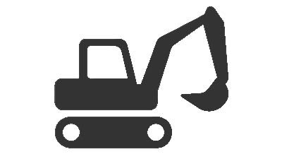 Icon f&uuml;r Erdbewegung und Baggerarbeiten